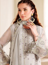 Dua By Alizeh Embroidered Chiffon 3 Piece Unstitched Suit AFB24DV3 D-3030 PAYAL
